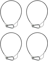 4x Showtec Safety Bond Wire Black PVC Coated 50CM 500MM 50KG